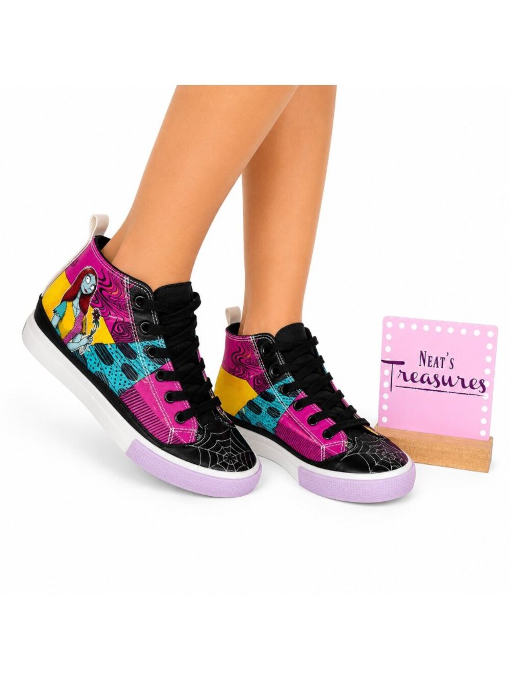 Ground Up DISNEY NIGHTMARE BEFORE CHRISTMAS Colorful High Top Sneakers Sz 7.5